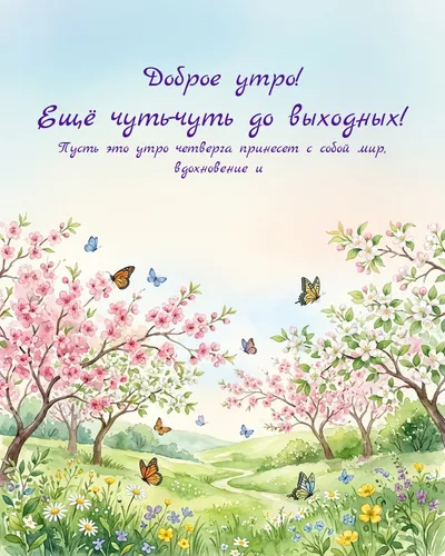 Доброе утро! Ещё чуть-чуть до выходных! — morning spring 11